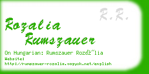 rozalia rumszauer business card